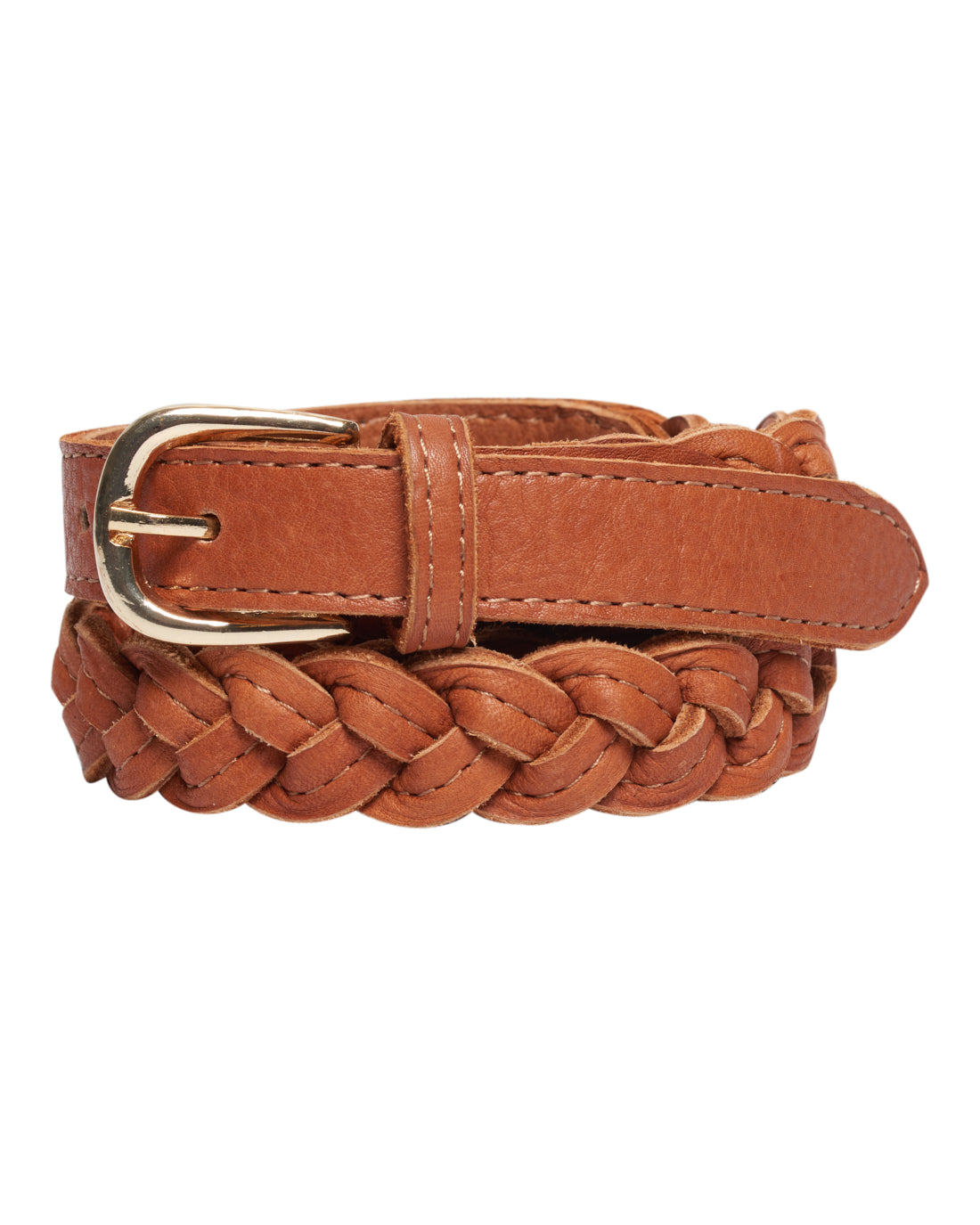 Access T&S Braited belt Belts Cognac-gold