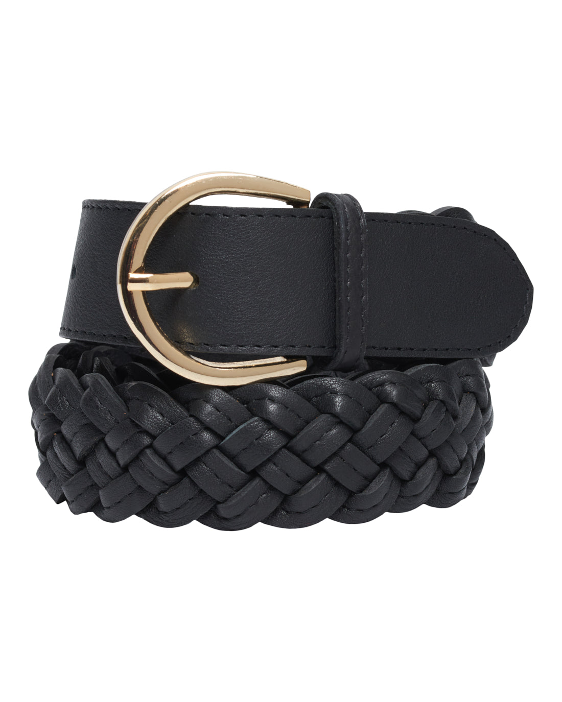 Access T&S Braited wide belt Belts Black-gold