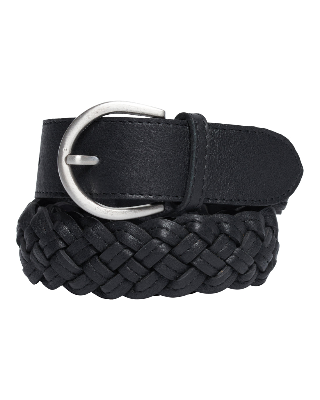 Access T&S Braited wide belt Belts Black-silver
