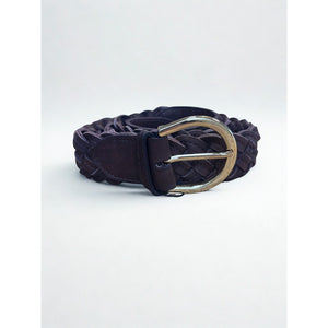 Access T&S Braited wide belt Belts Chokolate-13-gold