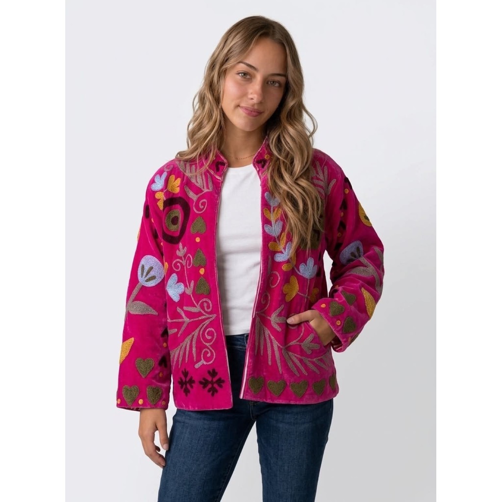 Clothing T&S Brisa-1 Jacket Jacket Pink Green