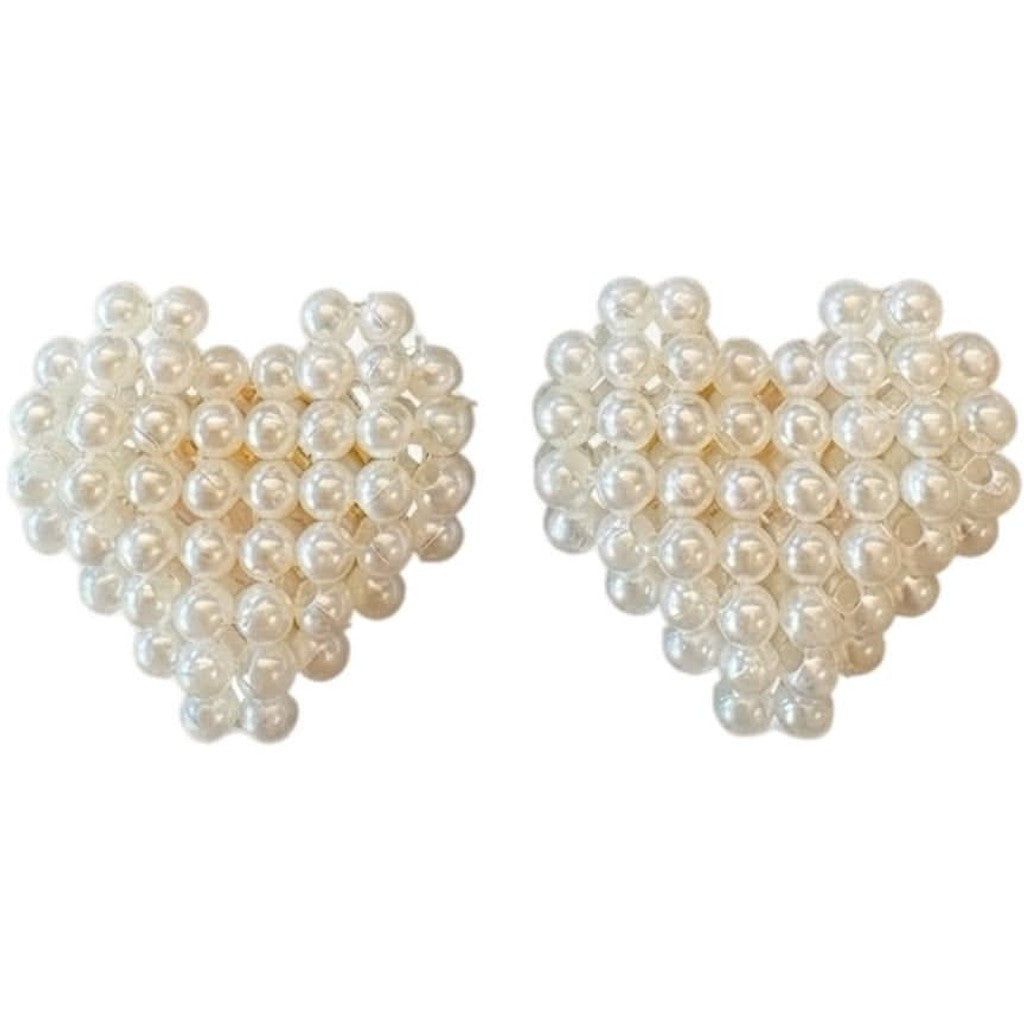 Jewelry T&S Button Cover All Pearls 2 pcs Botton Cover White