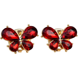 Jewelry T&S Button Cover Butterfly Color Botton Cover Red