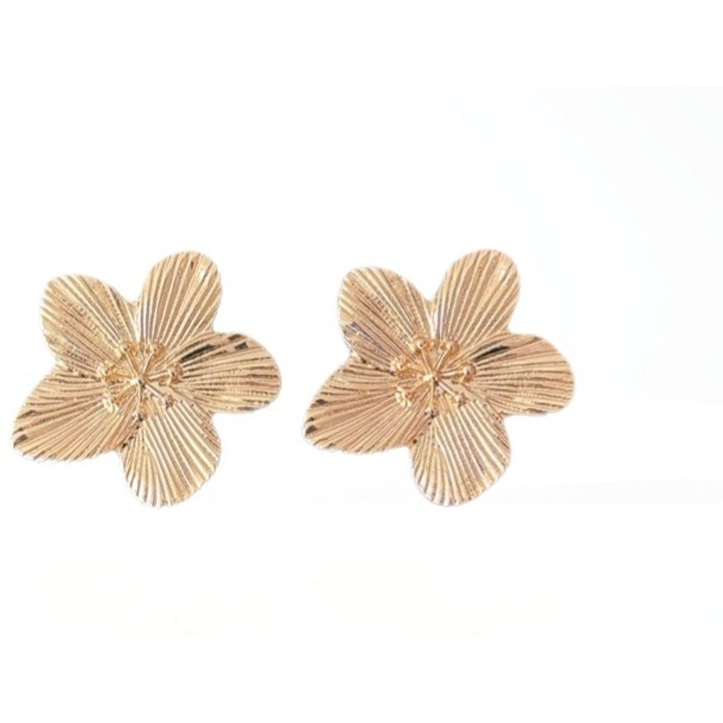 Jewelry T&S Button Cover Flower 2 pcs Botton Cover Gold