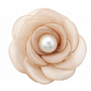 Jewelry T&S Button Cover Flower Silk 1 pcs Botton Cover Brown