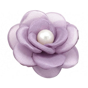 Jewelry T&S Button Cover Flower Silk 1 pcs Botton Cover Purple