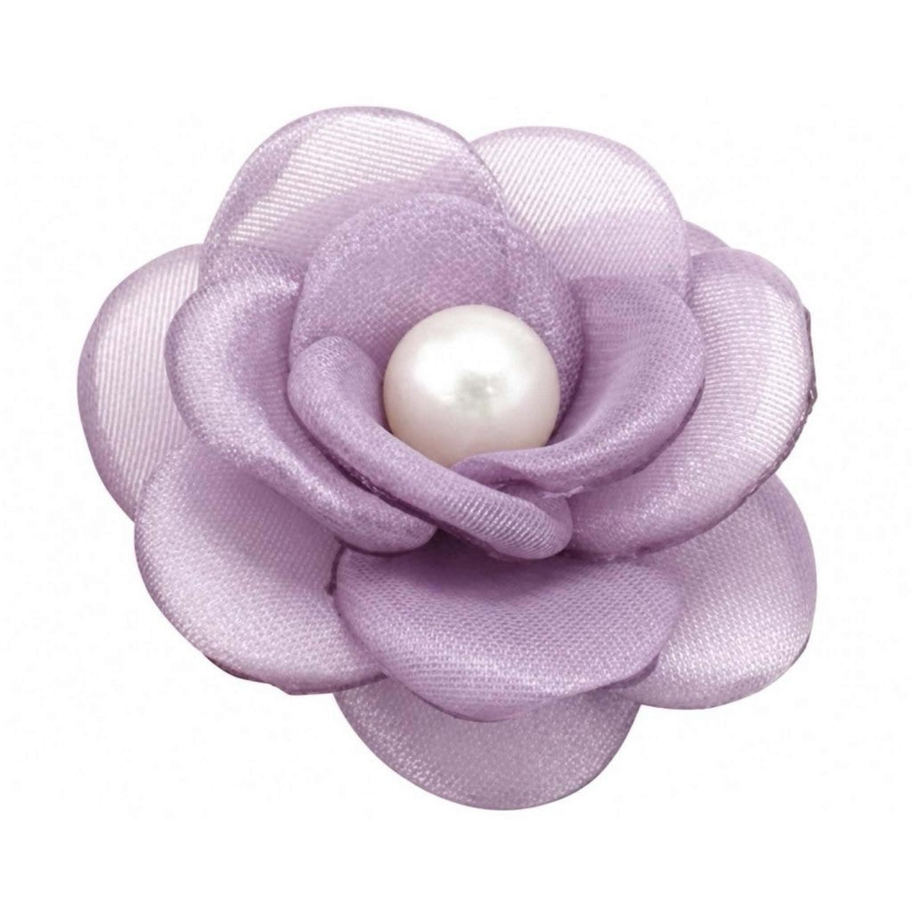 Jewelry T&S Button Cover Flower Silk 1 pcs Botton Cover Purple