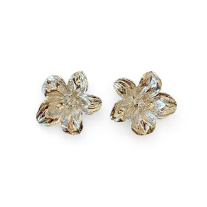 Jewelry T&S Button Cover Flower Solid 2 pcs Botton Cover Silver