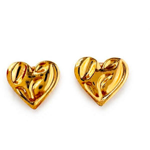 Jewelry T&S Button Cover Heart Solid 2 pcs Botton Cover Gold