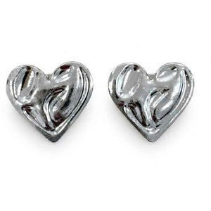 Jewelry T&S Button Cover Heart Solid 2 pcs Botton Cover Silver