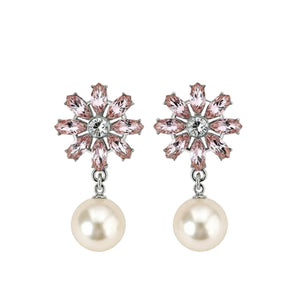 Jewelry T&S Button Cover Pandora 2 pcs Botton Cover Rose-silver