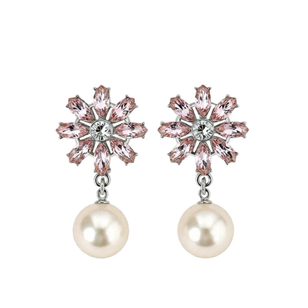 Jewelry T&S Button Cover Pandora 2 pcs Botton Cover Rose-silver