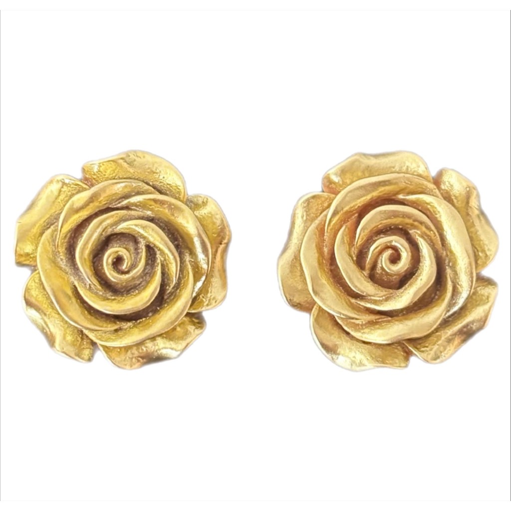 Jewelry T&S Button Cover Rose 2 pcs Botton Cover Gold
