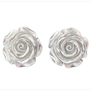 Jewelry T&S Button Cover Rose 2 pcs Botton Cover Silver