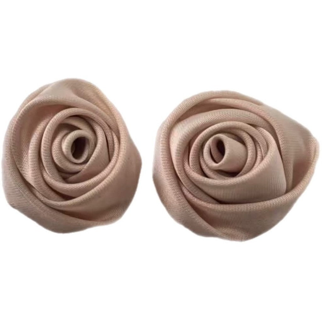 Jewelry T&S Button Cover Small Flower Silk 2 pcs Botton Cover Off White