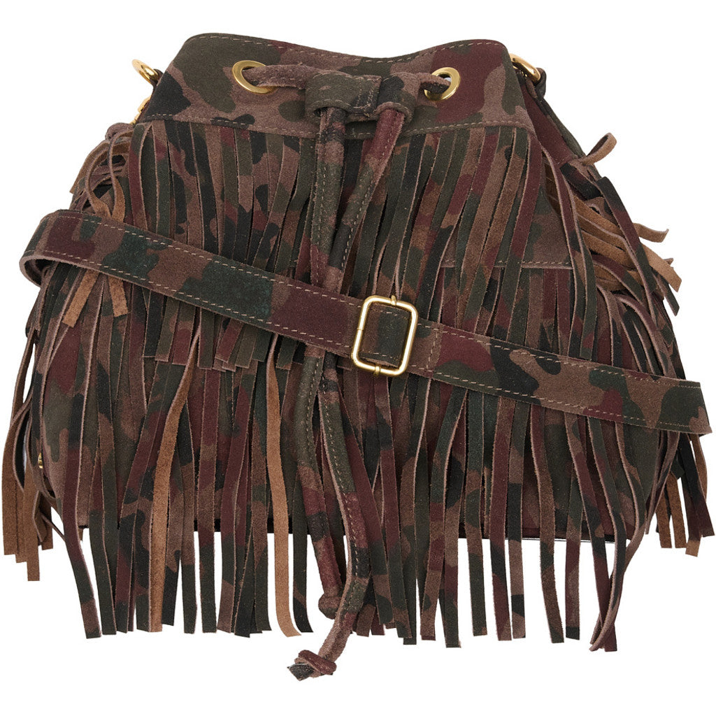 Access T&S Camouflage fringe bag suede Bumbag Camouflage