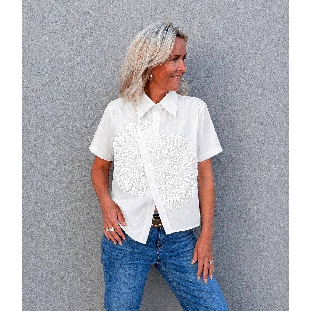 Clothing T&S Carla Cotton Shirt Shirt White