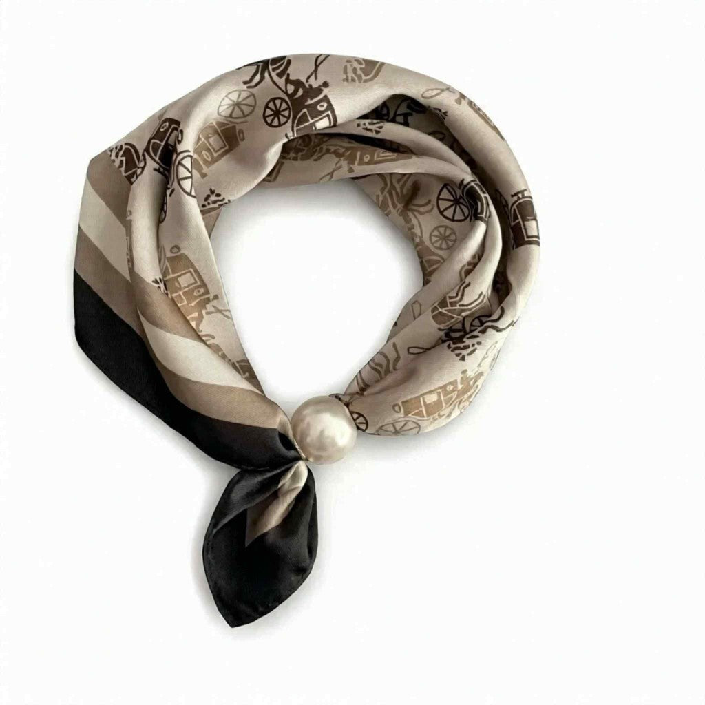 Jewelry T&S Chloe Scarf w. magnetic pearl Scarf Horse