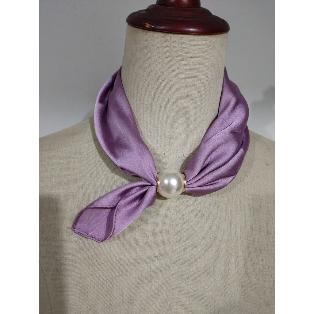 Scarf T&S Chloe Scarf w. magnetic pearl Scarf Lavender