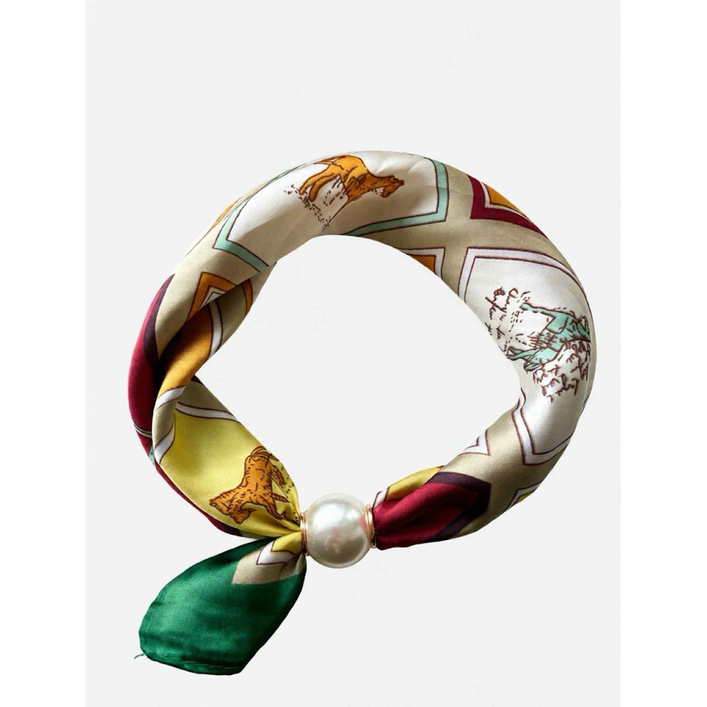 Jewelry T&S Chloe Scarf w. magnetic pearl Scarf Multimix 2