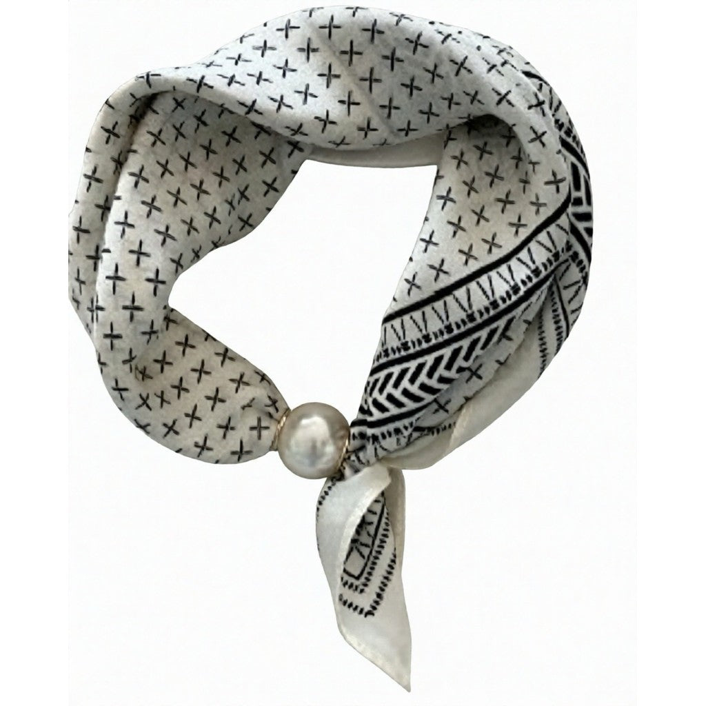 Jewelry T&S Chloe Scarf w. magnetic pearl Scarf X/scarf
