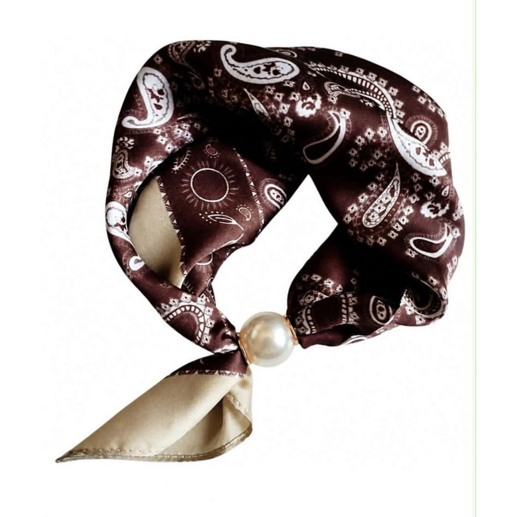 Scarf T&S Chloe Scarf w. magnetic pearl Scarf aw12