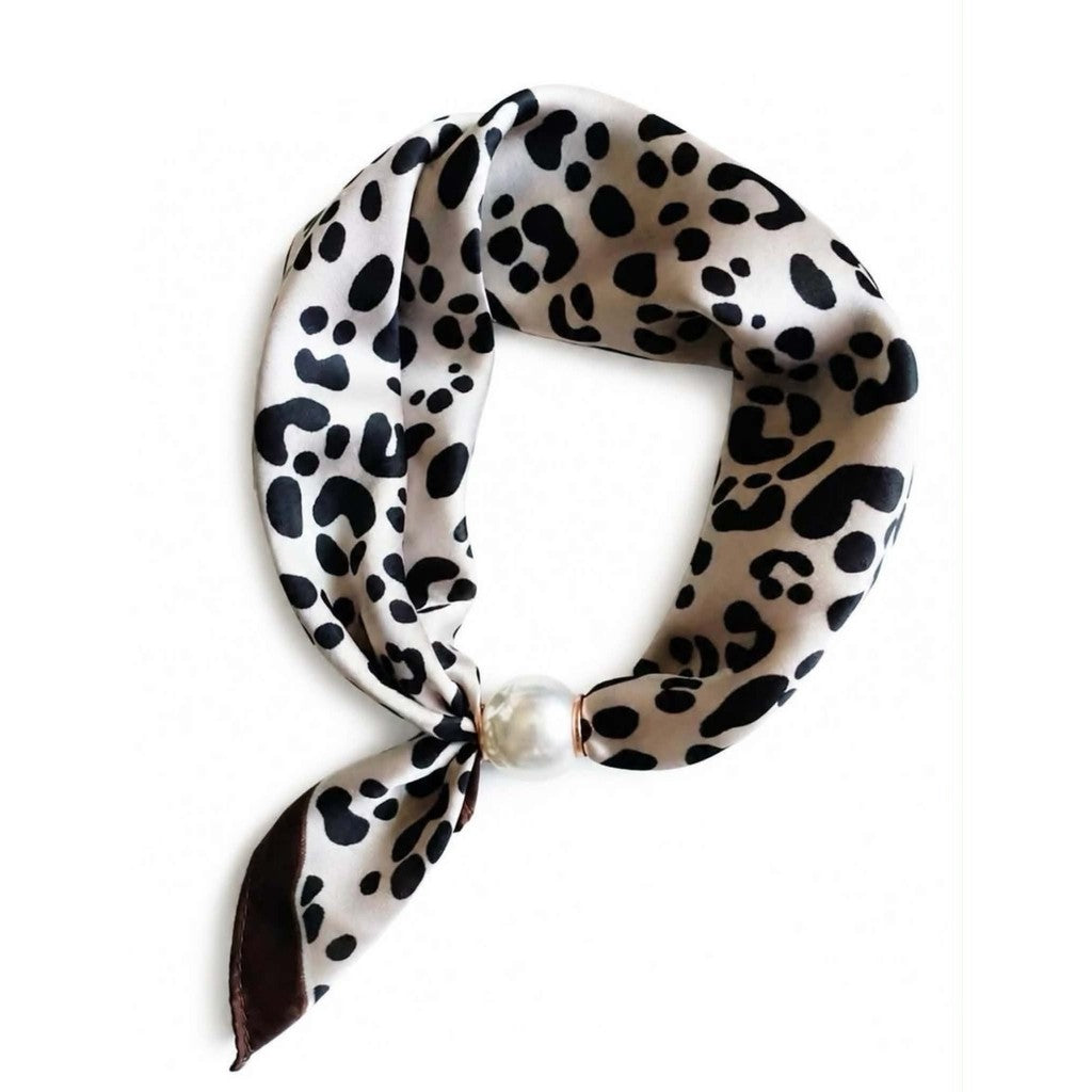 Scarf T&S Chloe Scarf w. magnetic pearl Scarf aw23