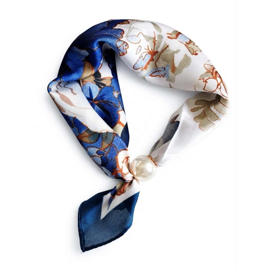 Scarf T&S Chloe Scarf w. magnetic pearl Scarf aw24