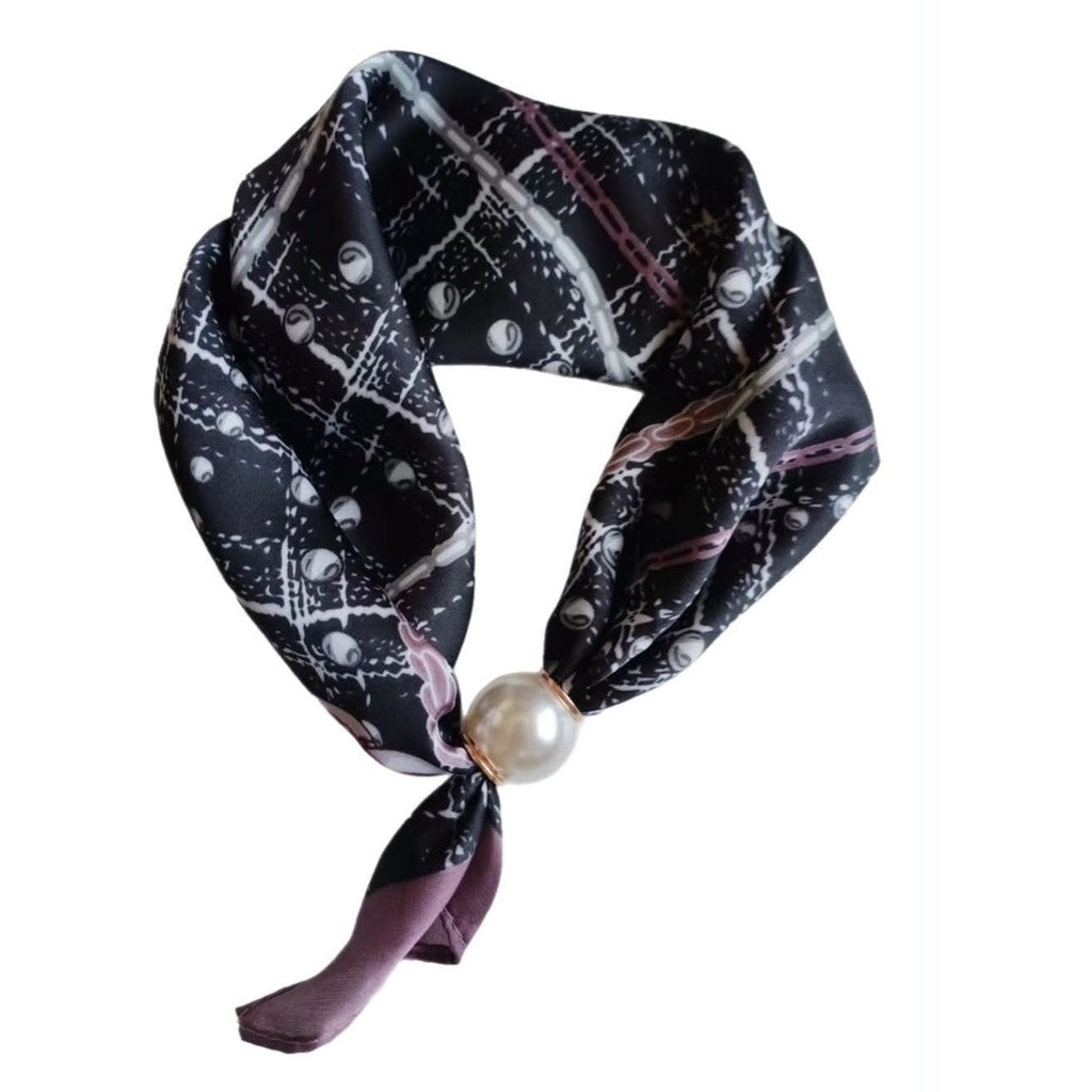 Scarf T&S Chloe Scarf w. magnetic pearl Scarf aw25