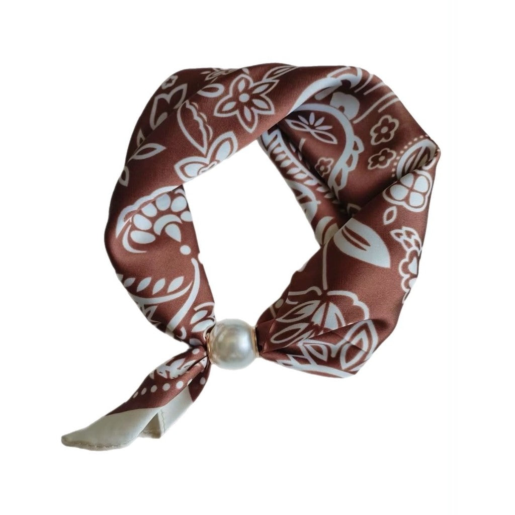 Scarf T&S Chloe Scarf w. magnetic pearl Scarf aw30