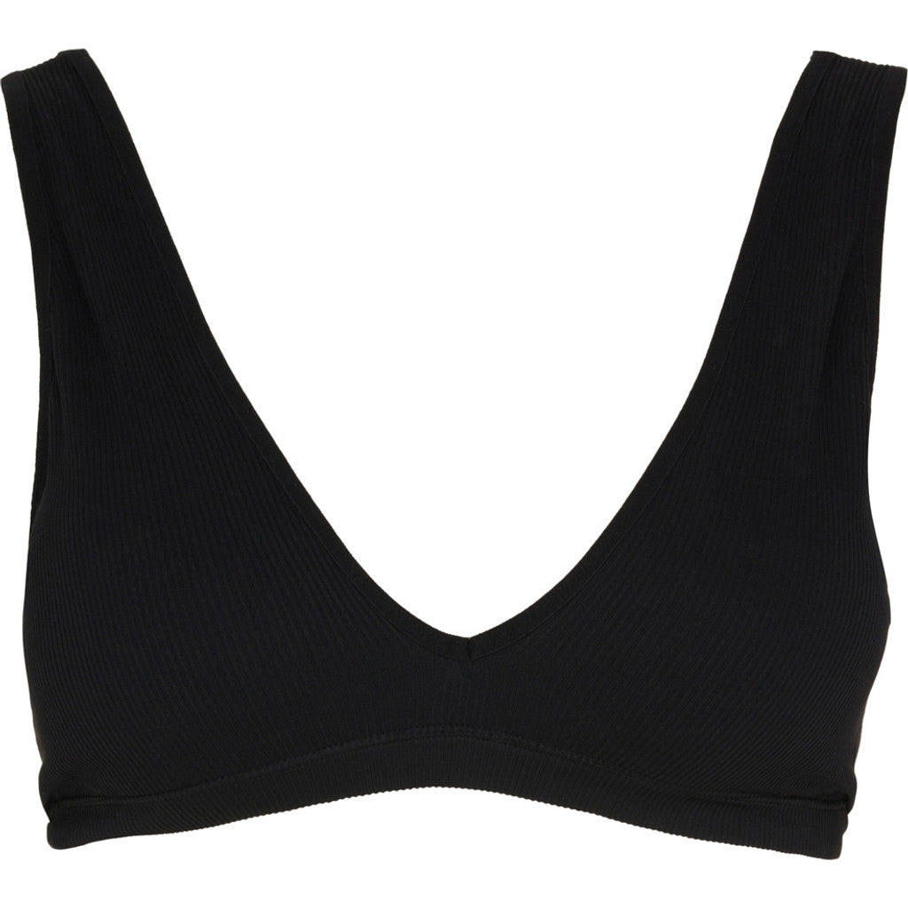 Microfiber T&S Costina rib Bra Bra top Nero