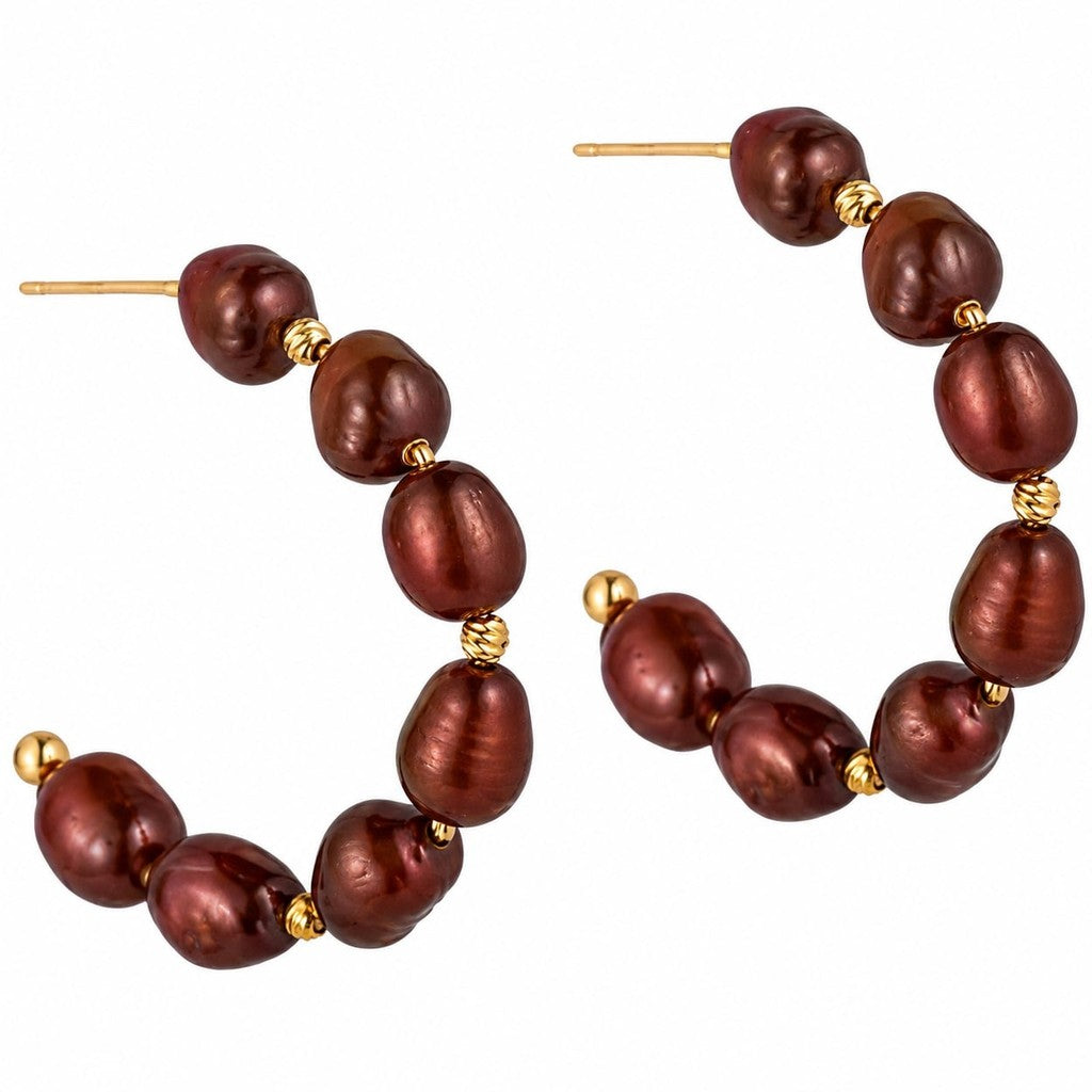 Jewelry T&S Creole Earring Earring Brown