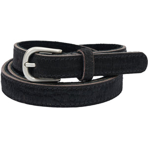 Access T&S Croco Hair On Belt Belts Croco Hair On Silver