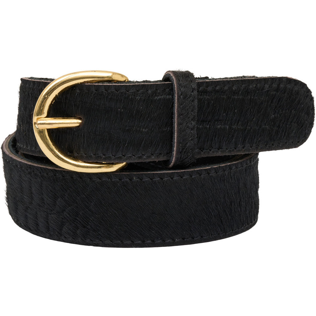 Access T&S Croco Hair On Belt Belts Croco Hair On Gold