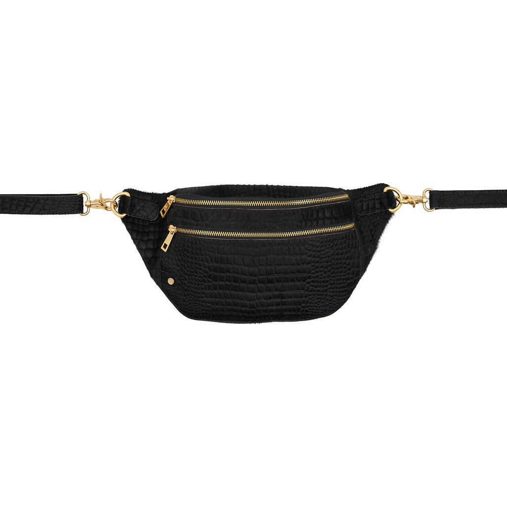Access T&S Croco Hair on Bumbag Bumbag Croco Gold