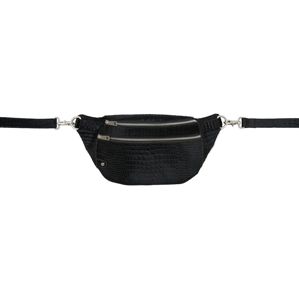 Access T&S Croco Hair on Bumbag Bumbag Croco Silver