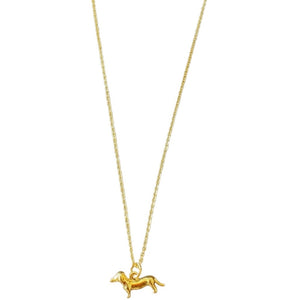 Jewelry T&S Dachshund Necklace Necklace Gold