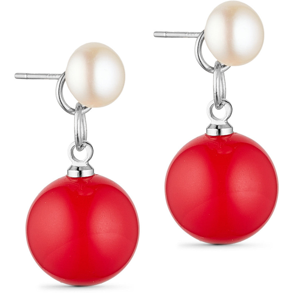 Jewelry T&S Denmark Earring Earring Red-silver