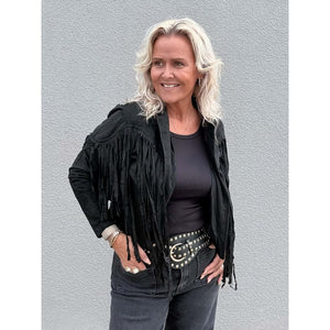Clothing T&S Dolly Fringe Jacket Jacket Black