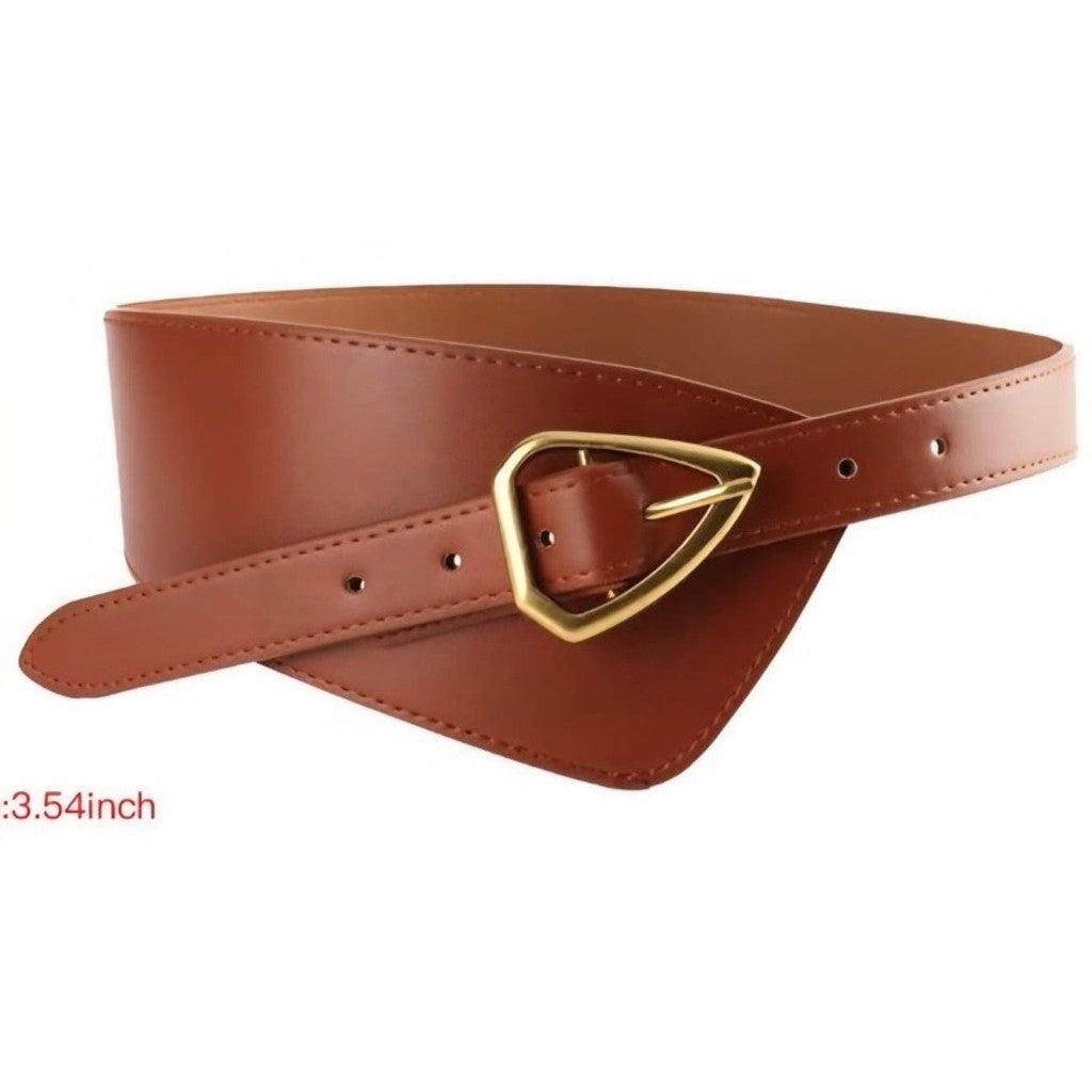 Access T&S Elle Wide Belt Belts Cognac-gold