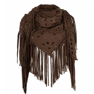 Scarf T&S Ellie Fringe Scarf Scarf Coffee