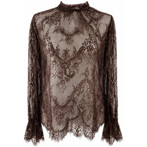 Clothing T&S Estrid Lace Blouse Blouse Brown