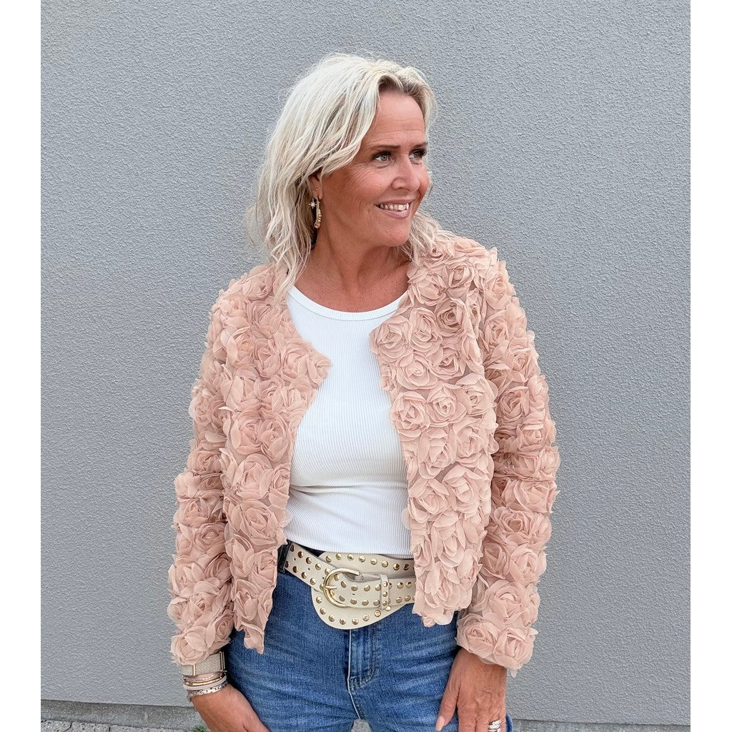 Clothing T&S Evana Flower Jacket Jacket Latte