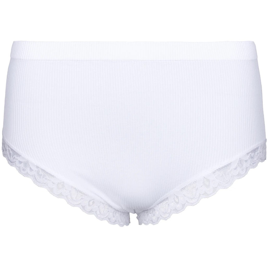 Microfiber T&S Feline rib midi Panties Panties Bianco