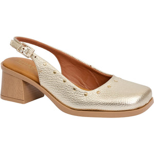 Footwear T&S Florence stud slingback Pumps Platino