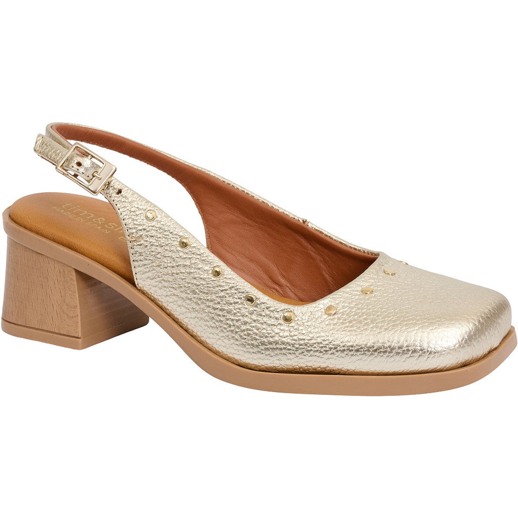 Footwear T&S Florence stud slingback Pumps Platino