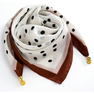 Scarf T&S Franny Jewelry Scarf Scarf Dot/Choco