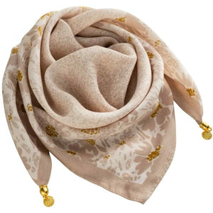 Scarf T&S Franny Jewelry Scarf Scarf Ivory-taupe