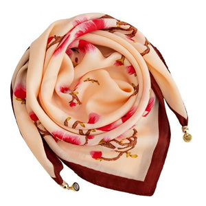 Scarf T&S Franny Jewelry Scarf Scarf Red rose flower
