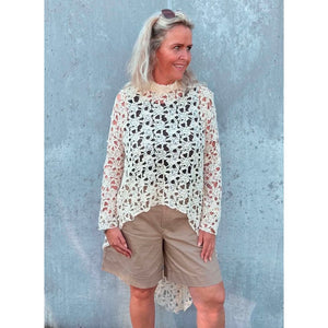 Clothing T&S Fresa Lace Tunic Tunic Off White